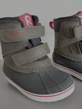 Reima Coconi Waterproof Winter Boots (Khaki Green) Toddler Size 6-7